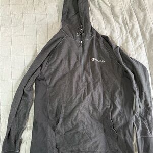 Champion Quarter-Zip Reverse Weave Black Hoodie